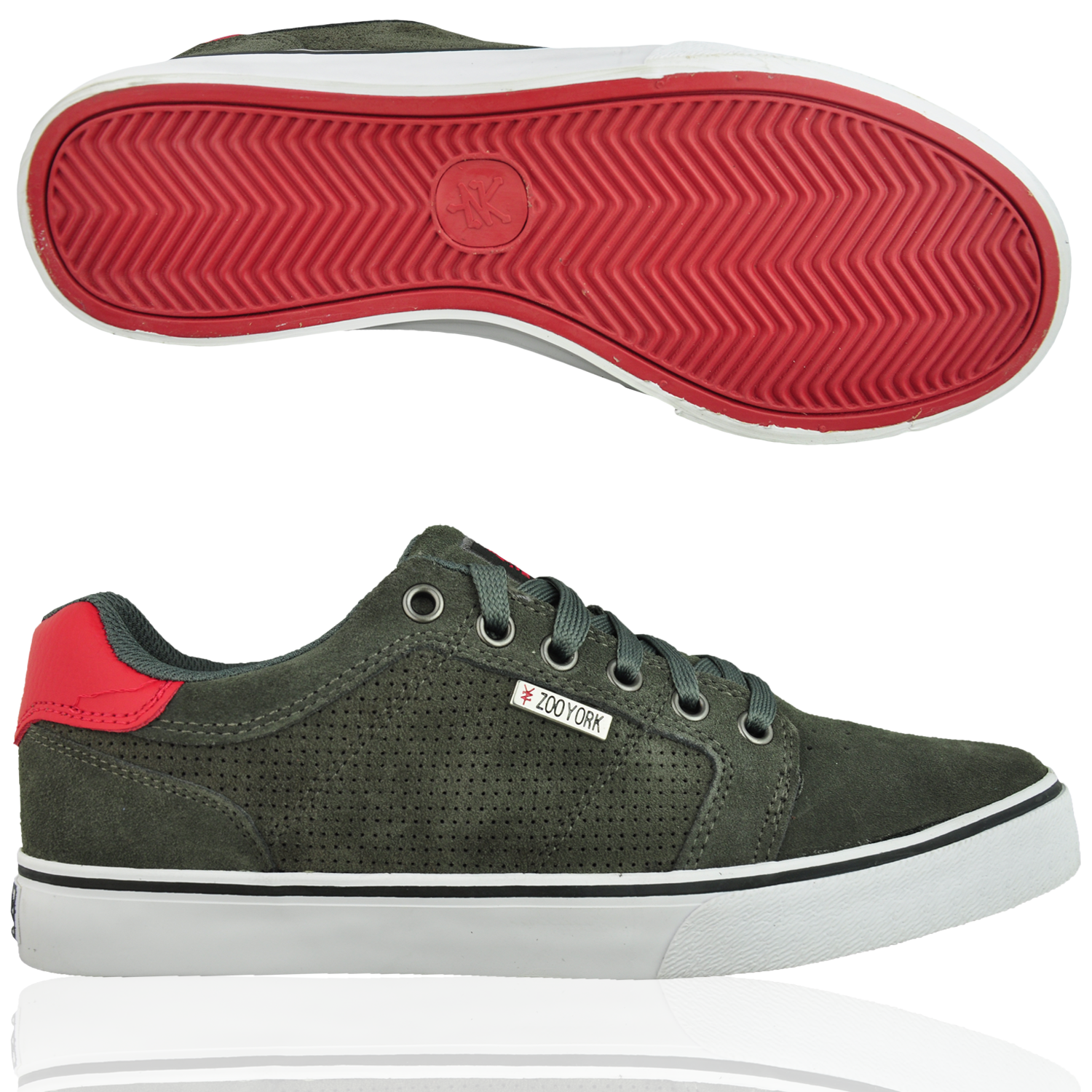 Foto Zoo York Zapatos Skater Gris Rojo