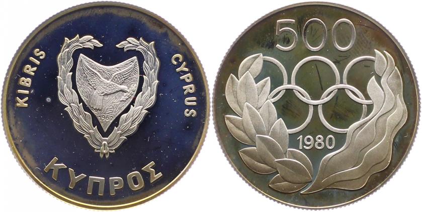 Foto Zypern 500 Mils 1980