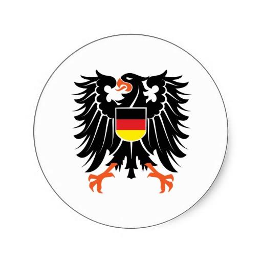 Foto Águila escudo de armas Alemania Eagle crest German Etiquetas Redondas foto 684098