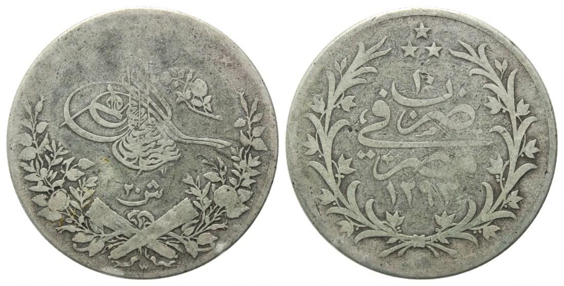 Foto Ägypten, 20 Qirsh Jahr 10 =1884 foto 851560