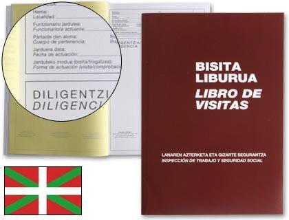 Foto -libro miquelrius n. 98 folio 100 hojas(50 juegos) - registro de visitas de la inspeccion del trabajo (castellano - euskera)