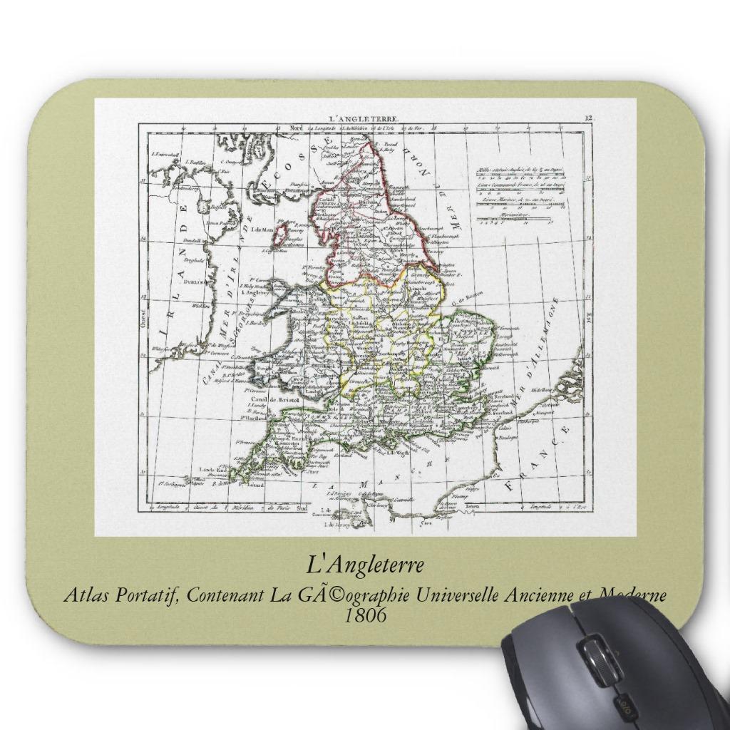 Foto 1806 mapa - L'Angleterre Alfombrillas De Raton foto 921135