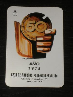 Foto 1975 - Calendario Fournier - Caja De Ahorros Sagrada Familia - Barcelona Banco foto 869899
