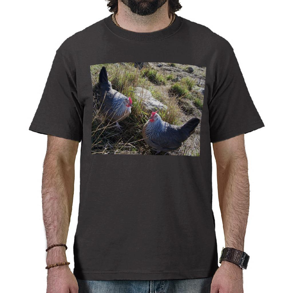 Foto 2 gallinas libres de Dorking del gris de plata de Camiseta foto 931118