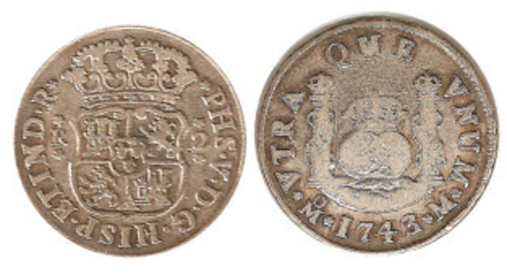 Foto 2 reales 1743 México