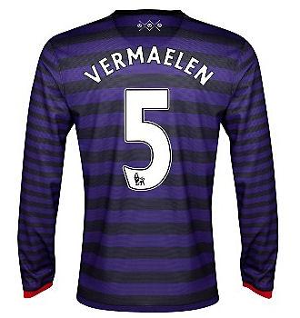 Foto 2012-13 Arsenal Nike Long Sleeve Away Shirt (Vermaelen 5) - Kids