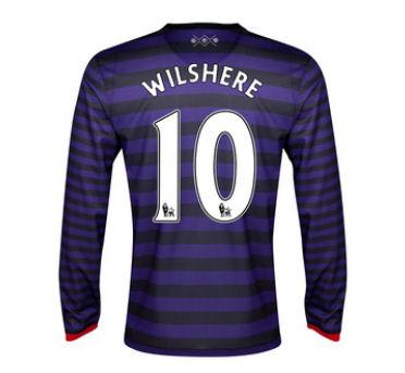 Foto 2012-13 Arsenal Nike Long Sleeve Away Shirt (Wilshere 10) - Kids