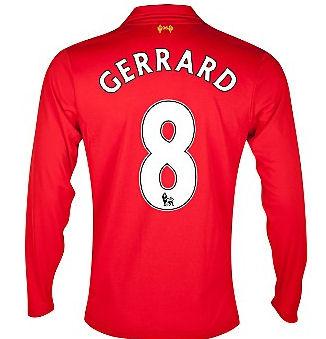 Foto 2012-13 Liverpool Long Sleeve Home Shirt (Gerrard 8) - Kids