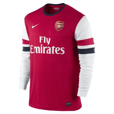 Foto 2012/2013 Arsenal Football Club Replica Long-Sleeve Camiseta de fútbol - Hombre - Rojo/Blanco - XL foto 323414