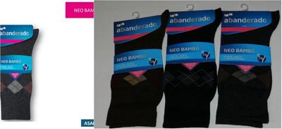 Foto 3 Pares De Calcetines Socks Abanderado Neo Bambú T.u Rombos Negro-marrón-gris foto 538358