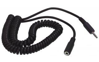 Foto 3.5mm stereo jack plug - 3.5mm stereo jack socket, spiral cable 1.20 m