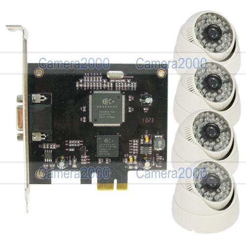 Foto 4 Camera Surveillance Security Kits with 1 DVR Card 4 Dome Cameras foto 134377