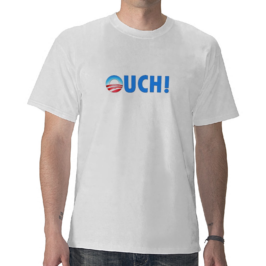 Foto ¡obama Ouch! Una Expresión Física Dolorosa Camisetas foto 971771