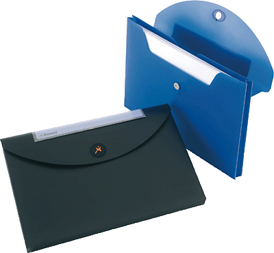 Foto Acco rexel pack de 3 sobres con broche lomo expandible cap 150h cierre magnetico color azul foto 106841