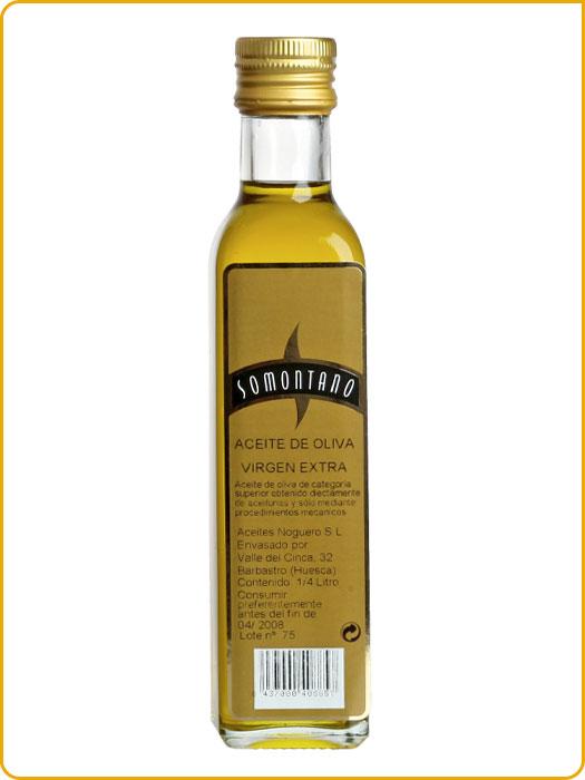 Foto aceite de oliva virgen extra somontano de aceites noguero.botella 1/4 litro cristal. foto 833545