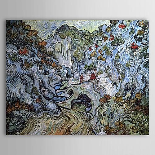 Foto Aceite famosa pintura Un camino a través de un barranco de Van Gogh foto 923501