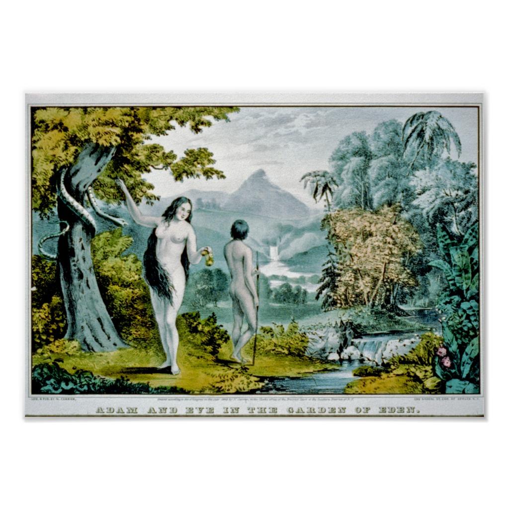 Foto Adán y Eva en el jardín de Eden Posters foto 830022