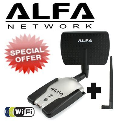 Foto Adaptador Wifi Alfa 1000mw Awus036h Usb Sma Wifislax 1w Antena De Panel Wireless