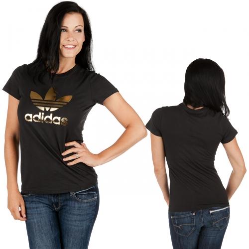 Foto Adidas Trefoil camiseta negra/Metallic dorado talla 36 foto 4931