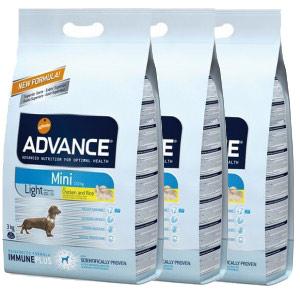 Foto ADVANCE MINI LIGHT CHICKEN & RICE. PACK3 (3X3KG)