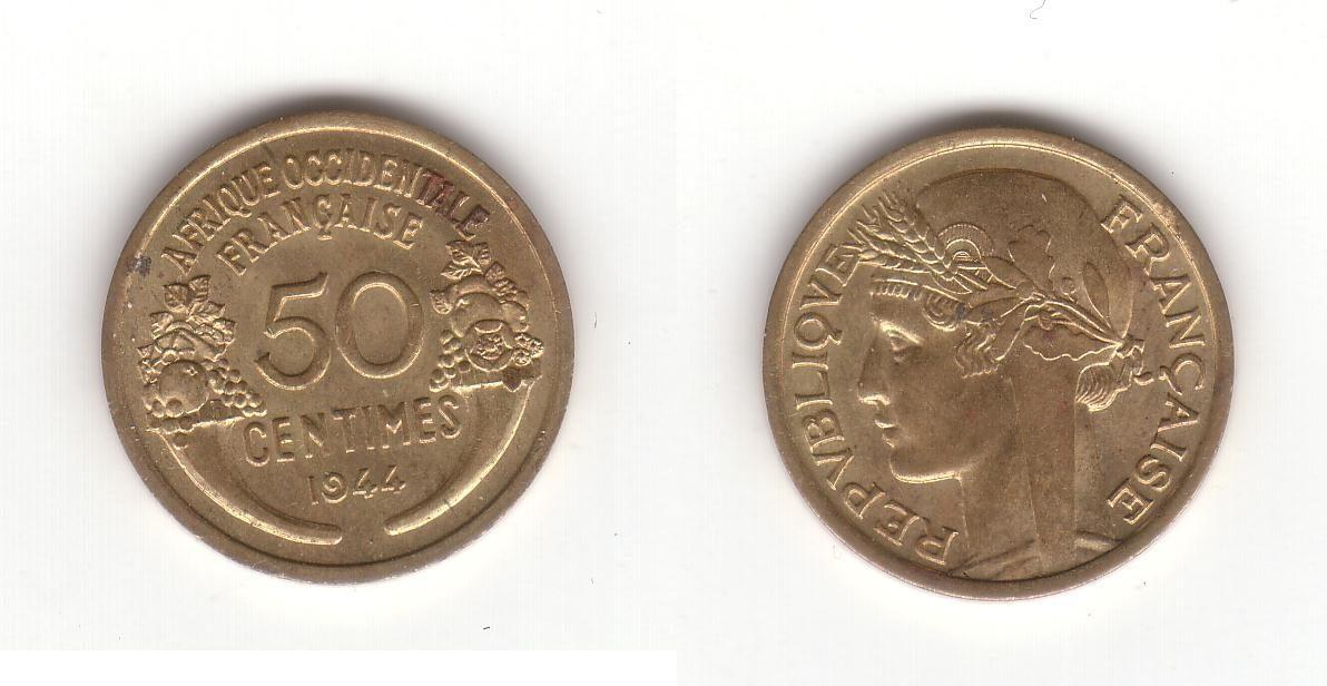 Foto Afrique Occidentale Francaise 50 centimes 1944