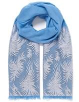 Foto Ahilya Blue Merino Palms Scarf