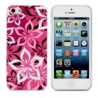 Foto Airwalks patrón de flores Pétalo de Protección PC de nuevo caso para el iPhone 5 - Deep Pink + Blanco + Negro foto 306544