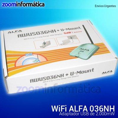 Foto Alfa Network 2w Awus036h Usb 2000mw 802.11n Bgn 33dbm Antena Usb Adaptador Inter foto 83235