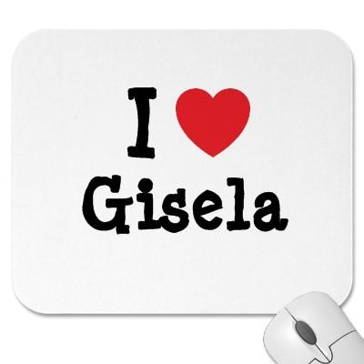 Foto Amo la camiseta del corazón de Gisela Alfombrillas De Ratones foto 36046