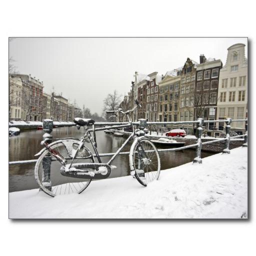Foto Amsterdam en invierno en los Países Bajos Postal foto 642285