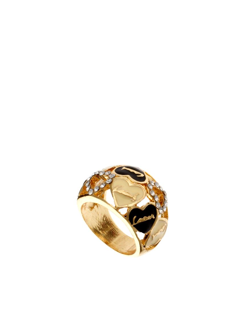 Foto Anillo Love Hearts de Johnny Loves Rosie Oro/negro