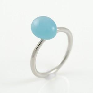 Foto Anillo oro blanco y calcedonia azul met/a624ca:1