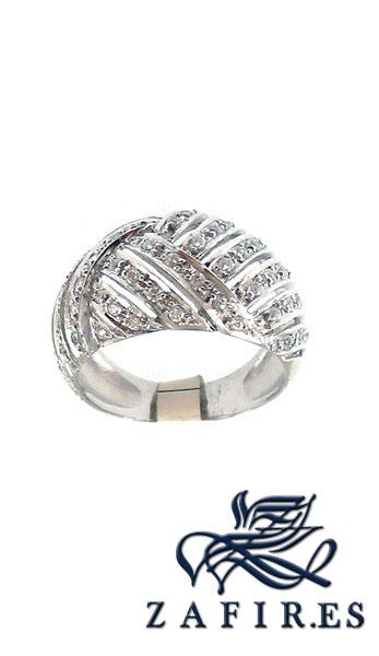 Foto anillos oro blanco - sortija diseno bombe p1022 - para senora foto 757930