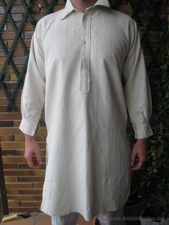 Foto antigua camisa de hombre de lino casero, hacia 1900 foto 28183
