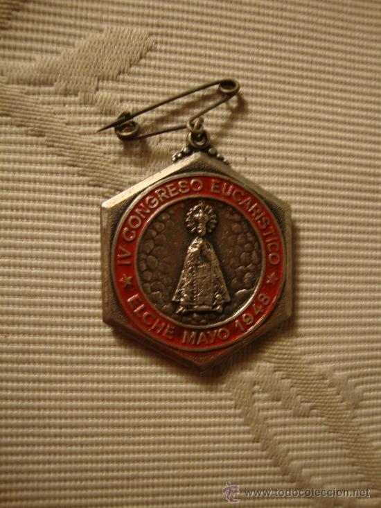 Foto antigua medalla virgen de la asuncion de elche, original 1948 foto 713465