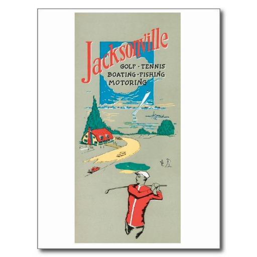 Foto Anuncio del viaje de Jacksonville la Florida del v Tarjetas Postales foto 556125
