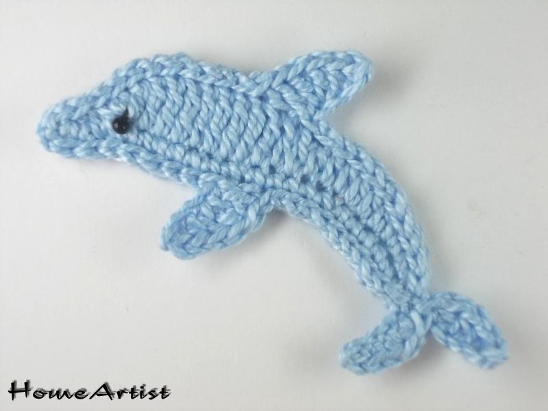 Foto Aplicacin en ganchillo - Delfin