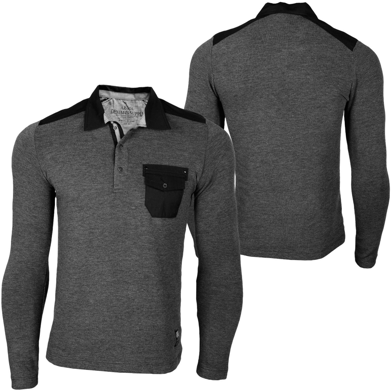 Foto Ar-ma Polo Hombres Sudadera Gris Oscuro