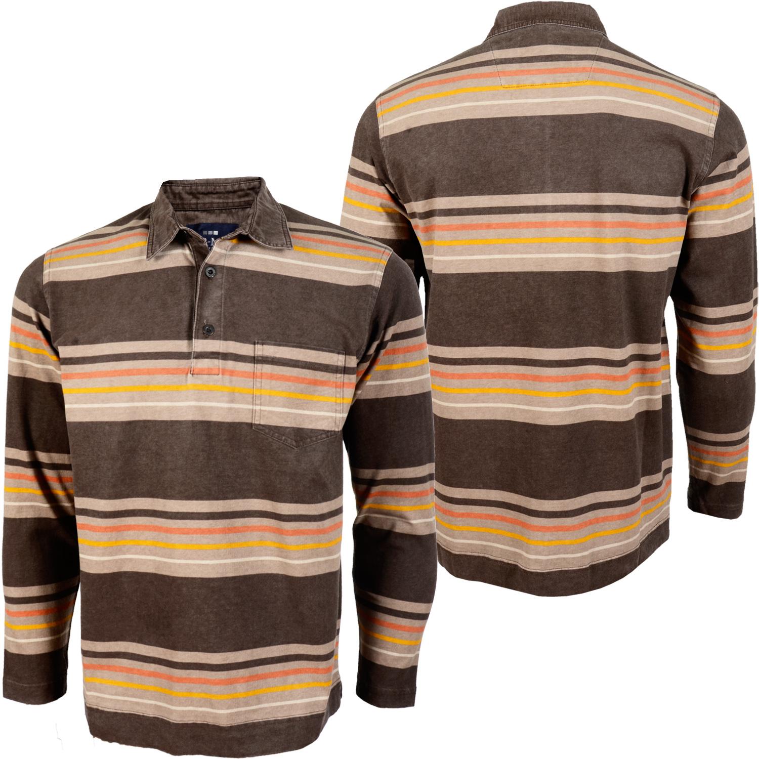 Foto Ar-ma Stripe Polo Hombres Sudadera Marrón