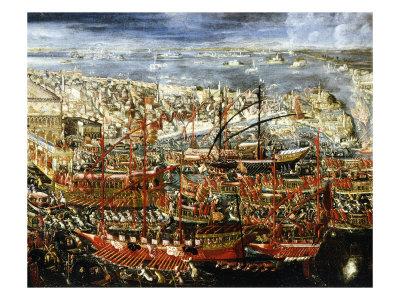 Foto Arrival of Morosini's Fleet in Basin of St Marks, Venice, 1685 - Laminas foto 431536