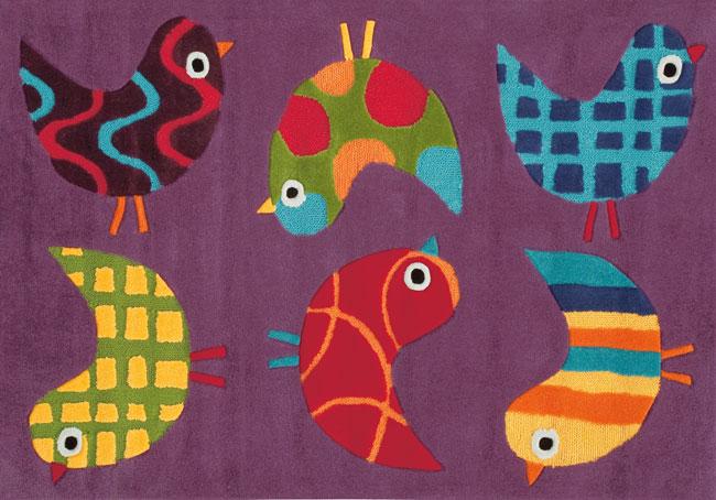 Foto Arte Espina Animals 3076-51 Multicoloured Rectangle Rugs Kids Rugs