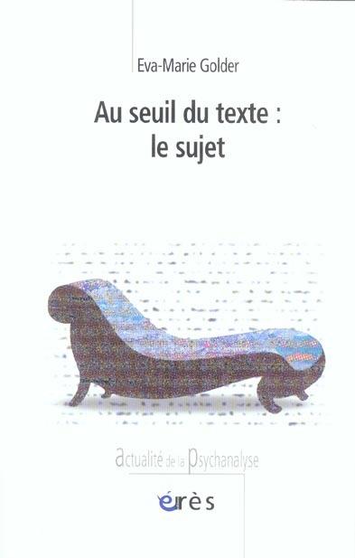 Foto Au seuil du texte : le sujet foto 688322