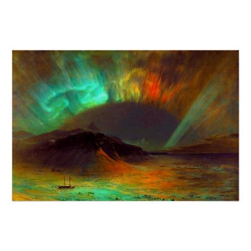 Foto Aurora Borealis, impresión de la aurora boreal Poster foto 669775