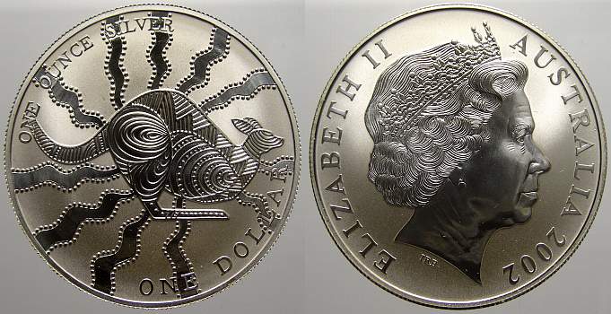 Foto Australien 1 Dollar (Känguruh) 2002 foto 179680