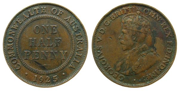 Foto Australien Australia 1/2 Penny 1925 foto 31251