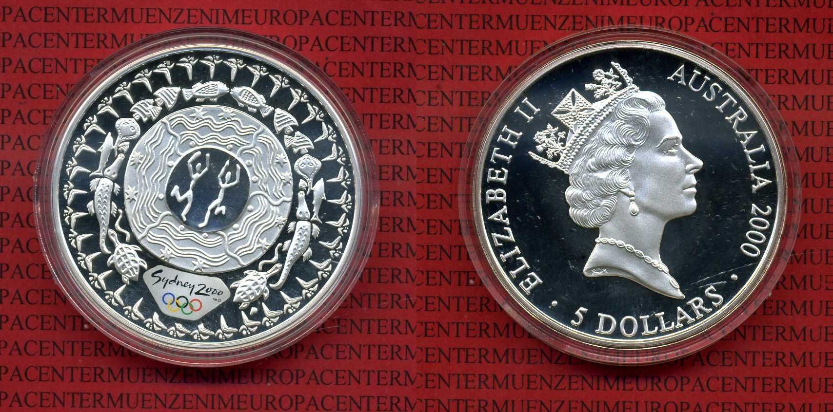 Foto Australien, Australia 5 Dollars Silbermünze 2000