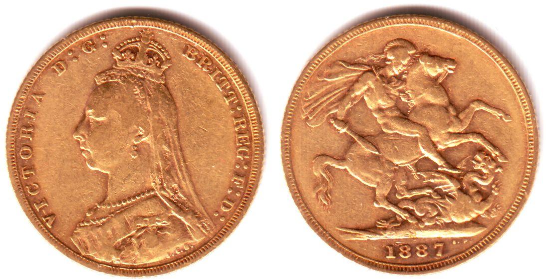 Foto Australien/ England 1 Pound 1887 M foto 119310