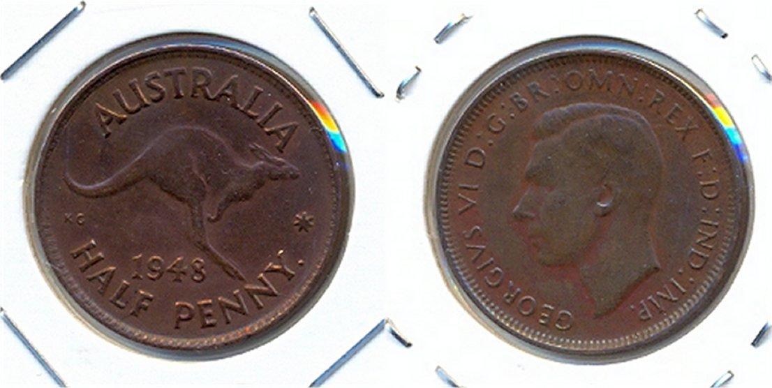 Foto Australien Half Penny 1948 P