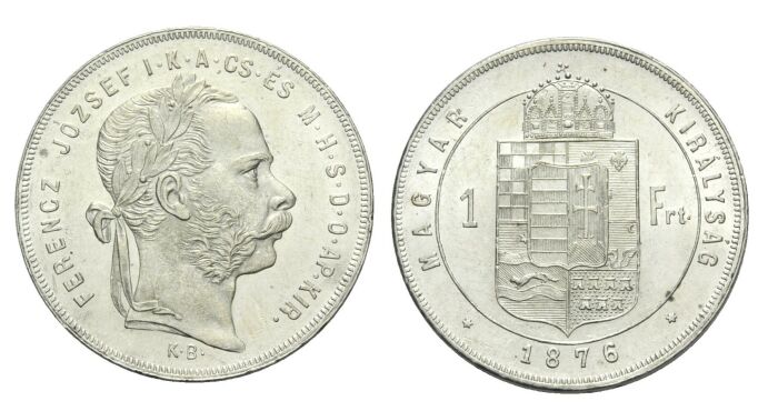 Foto Austria Ungarn Kremnitz Forint 1876