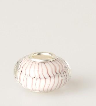 Foto Bacio italy. Abalorio ANIMAL cristal de murano blanco y rosa